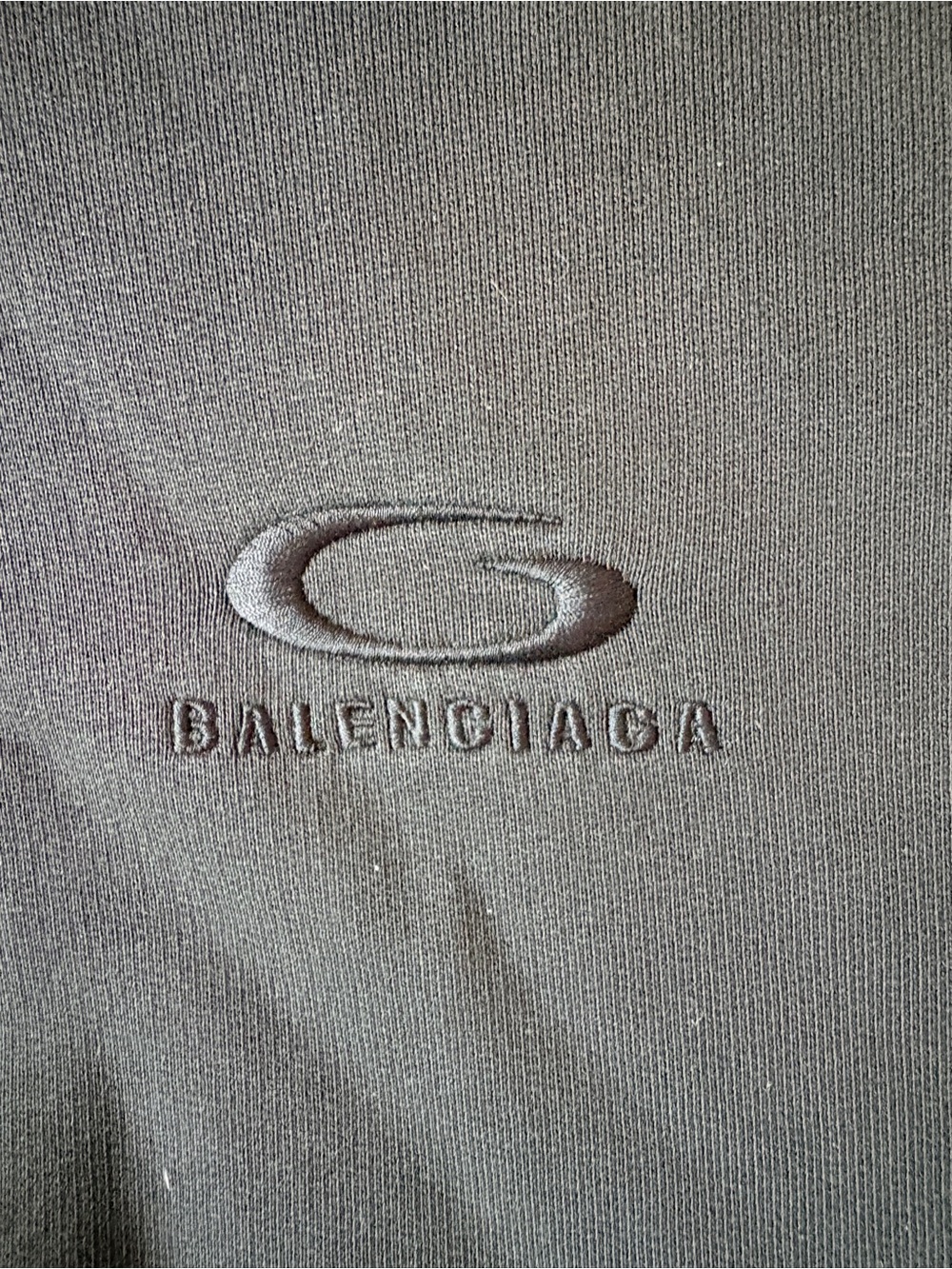 Balenciaga Faux Fur Tribal Zip-Up Hoodie - Distressed Charcoal Black Size Small